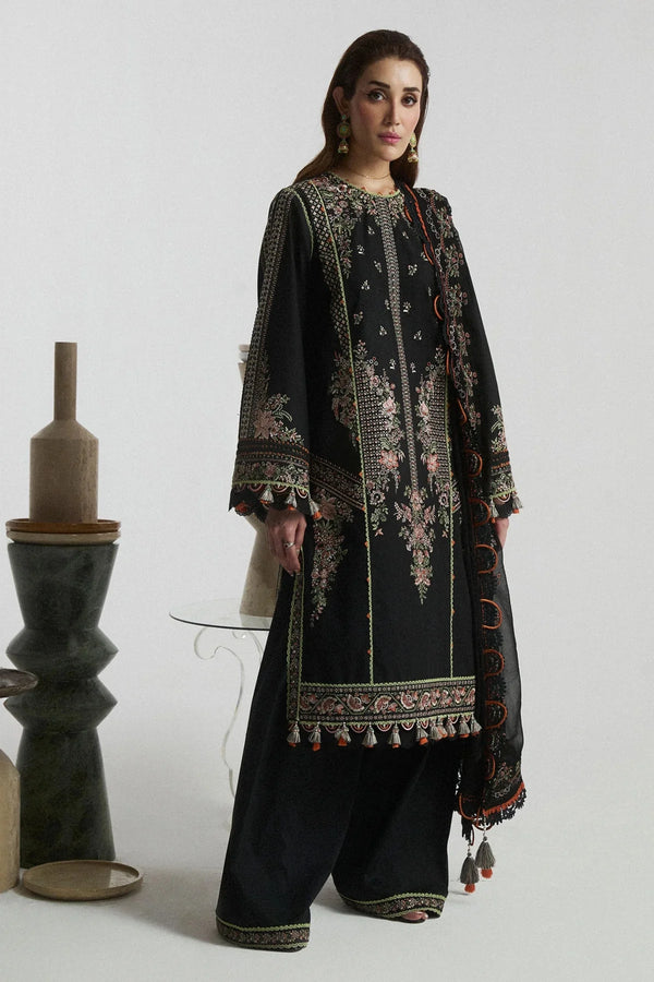 Hussain Rehar 005 Unstitched Luxury Dhanak Heavy Embroidered 3PC Suit
