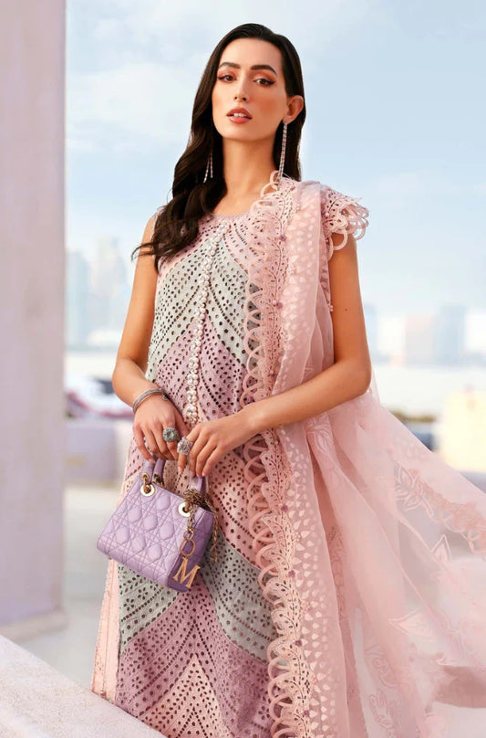 MARIA.B -Summer 3PC Lawn Chikenkari Embroidered Suit