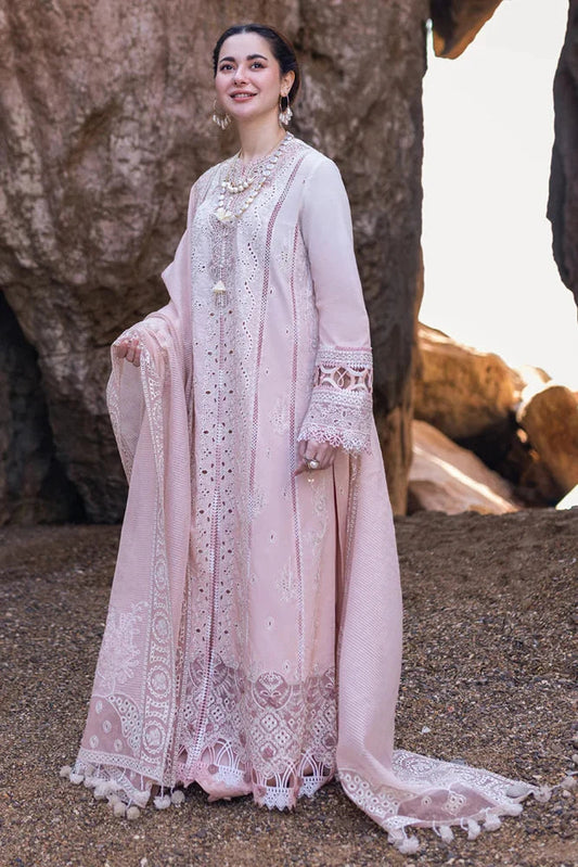 Qalamkar 3PC Unstitched Luxury Lawn Chikenkari Heavy Embroidered Suit