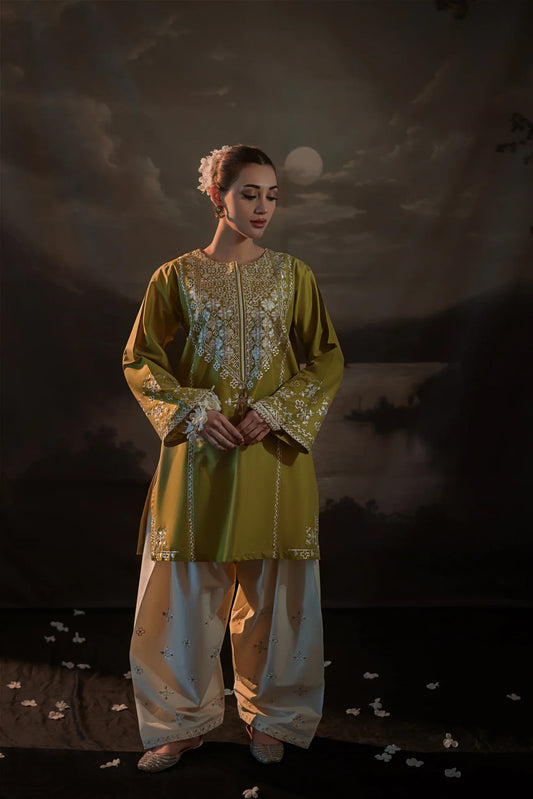 Urge 002 Unstitched Luxury Dhanak Heavy Embroidered 2PC Suit