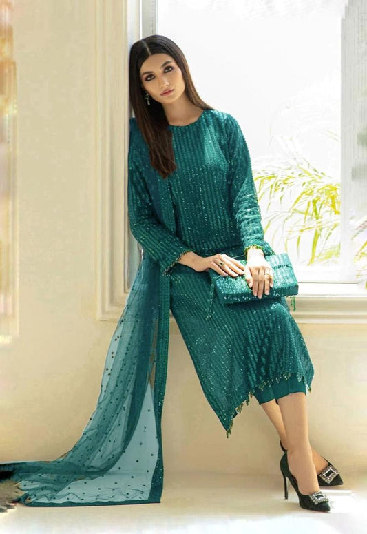 LUXURY PARTY WEAR Unstitched 3-Piece Suit