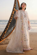 Qalamkar - 3PC Unstitched Lawn Embroidered Shirt with Khaddi Net Embroidered Dupatta and Trouser