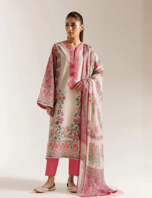 Ethnic Printed Lawn 3PC 530