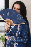 Qalamkar - 3PC Unstitched Lawn Embroidered Shirt with Embroidered Khaddi Net Dupatta and Trouser - RF1478