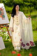 Rang Rasiya - 3PC Unstitched Lawn Embroidered Shirt with Cotton Net Dupatta and Trouser