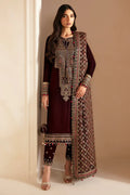 Jazmin 010 Unstitched Luxury Velvet Heavy Embroidered 3PC Suit