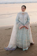 Qalamkar - 3PC Unstitched Lawn Embroidered Shirt with Embroidered Khaddi Net Dupatta and Trouser