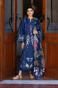 Crimson 001 Unstitched Luxury Dhanak Chikankari Heavy Embroidered 3PC Suit