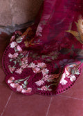 Crimson 002 Unstitched Luxury Dhanak Chikankari Heavy Embroidered 3PC Suit