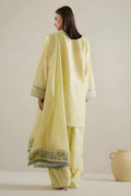 Zara Shah Jahan - 3PC Lawn Embroidered Shirt with Embroidered Khaddi Net Dupatta