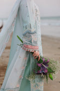 Qalamkar - 3PC Unstitched Lawn Embroidered Shirt with Embroidered Khaddi Net Dupatta and Trouser