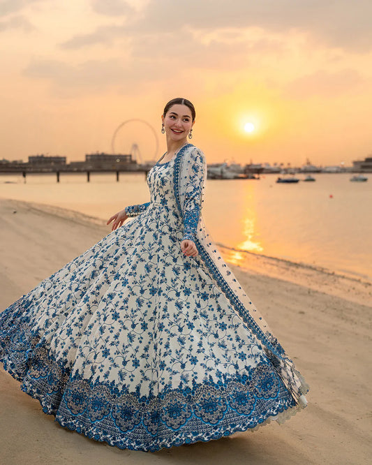 FAIZA SAQLAIN - Summer Frock 3PC Lawn Embroidered Dress