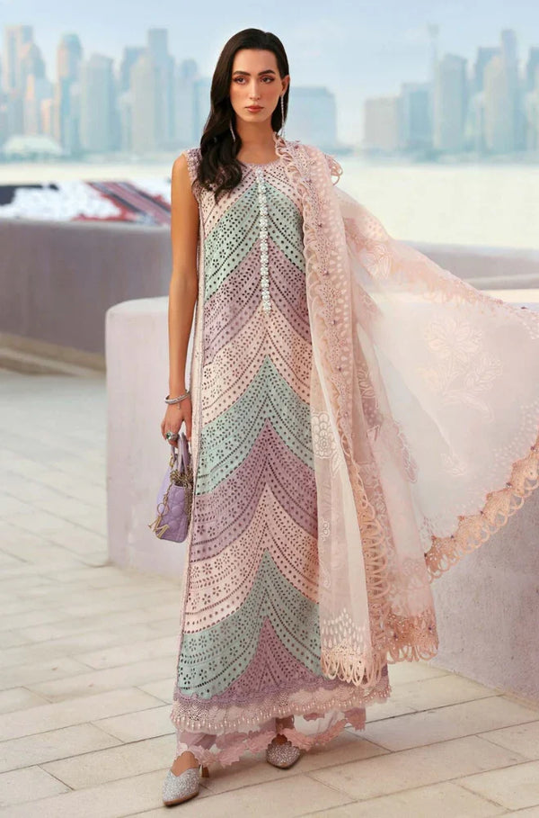 MARIA.B -Summer 3PC Lawn Chikenkari Embroidered Suit