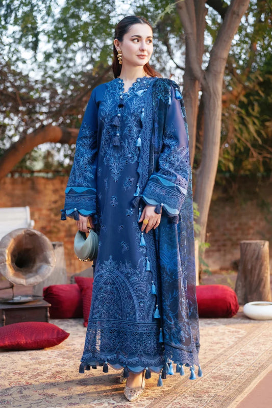 Jade 005 Unstitched Luxury Dhanak Chikenkari Heavy Embroidered 3PC Suit