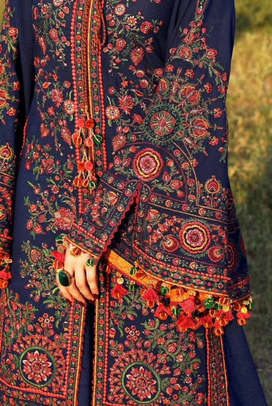 Hussain Rehar Luxury Embroidered Lawn 3Pc Suit