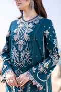 Qalamkar 3Pc Lawn Luxury Chikenkari Embroidered Suit