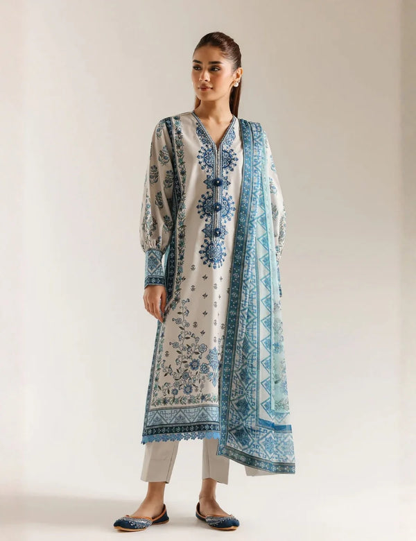 Ethnic Printed Lawn 3PC 604