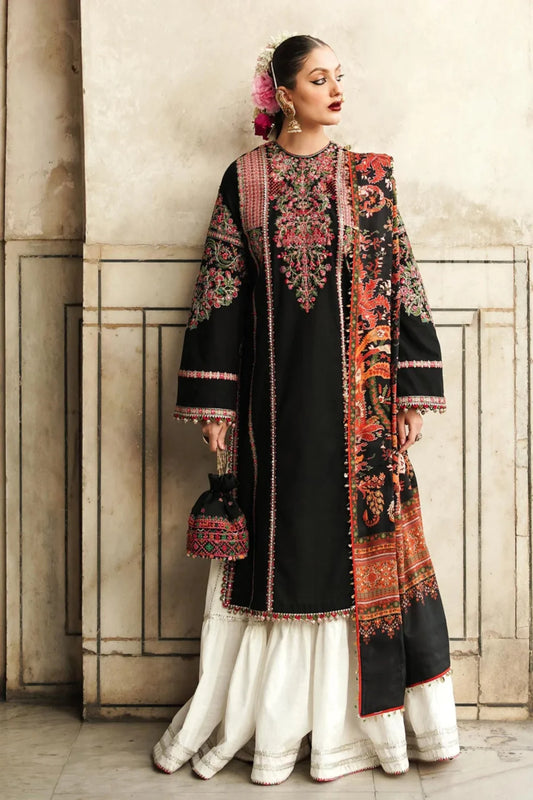 Hussain Rehar 006 Unstitched Luxury Dhanak Heavy Embroidered 3PC Suit