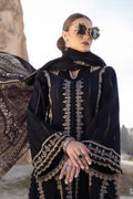 Maria B 002 Unstitched Luxury Dhanak Heavy Embroidered 3PC Suit