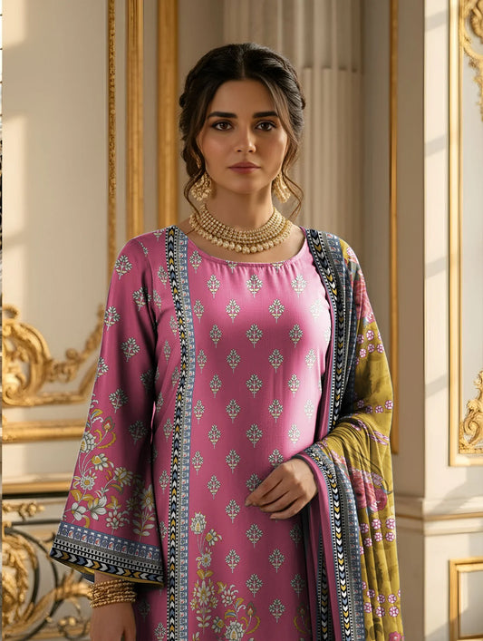 Bareeza Printed Lawn 3PC 7330