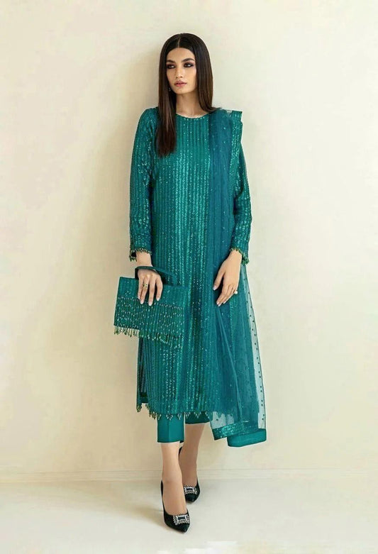 LUXURY PARTY WEAR Unstitched 3-Piece Suit