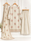 STITCHED  PREMIUM DHANAK HEAVY EMBROIDERED 3PC SUIT