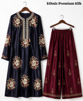 ETHNIC ELEGANT EMBROIDERED SILK