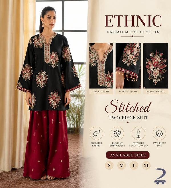 ETHNIC ELEGANT EMBROIDERED SILK