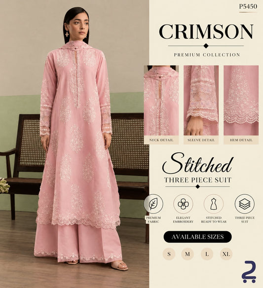 CRIMSON | Premium Stitched Dhanak Edit