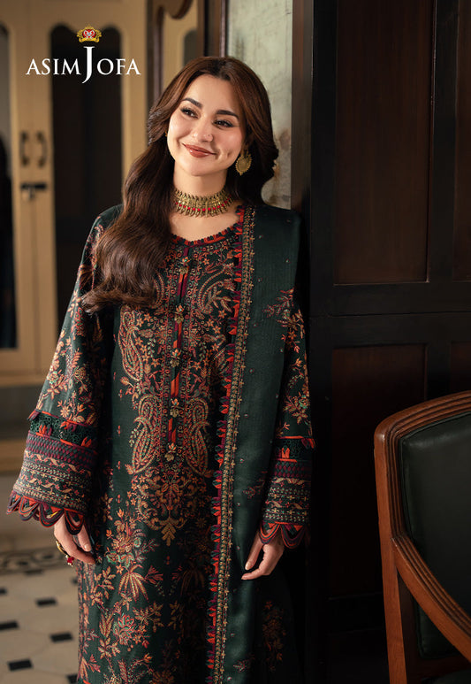 Asim Jofa 3PC Unstitched Luxury Lawn Heavy Embroidered Suit