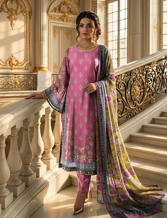 Bareeza Printed Lawn 3PC 7330