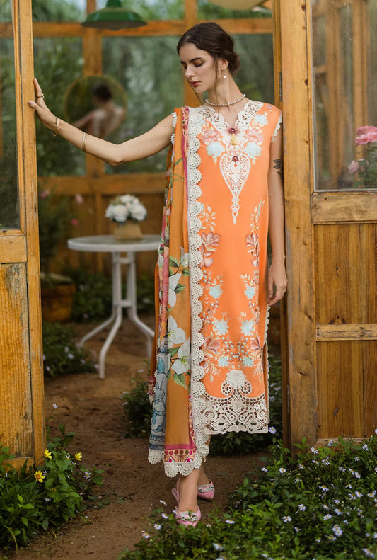 Mushq 3PC Unstitched Luxury Lawn Heavy Embroidered Suit