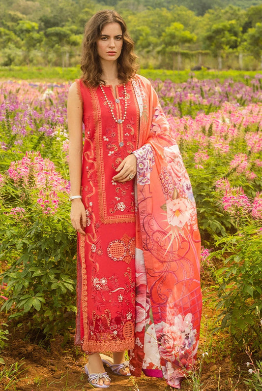 Mushq 3PC Unstitched Luxury Lawn Heavy Embroidered Suit