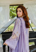 3 Piece Unstitched Heavy Embroidered Chickan Kari Lawn Suit ( Four-sided Embroidered Cotton Net Dupatta )