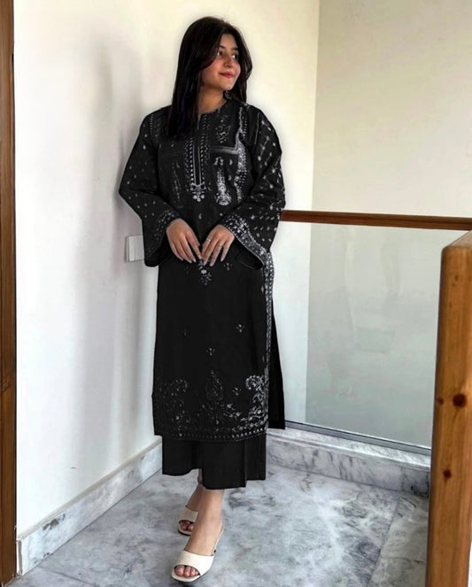 Azure 2-Piece Embroidered Lawn Suit