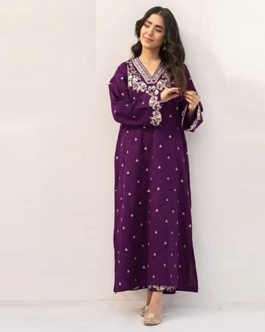 Azure 2-Piece Embroidered Lawn Suit